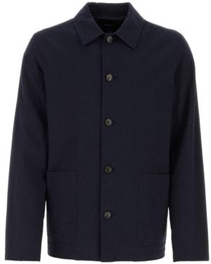 A.P.C. Patch Pocket Shirt Jacket - Blue