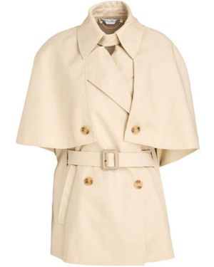 Max Mara Sleeveless Trench Coat - Natural