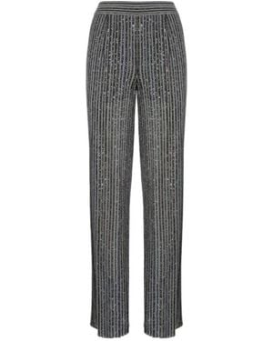 Missoni Sequins Embellished Elastic Waist Long Trousers - Grey