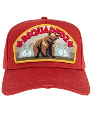 DSquared² Logo Patch Baseball Cap - Red