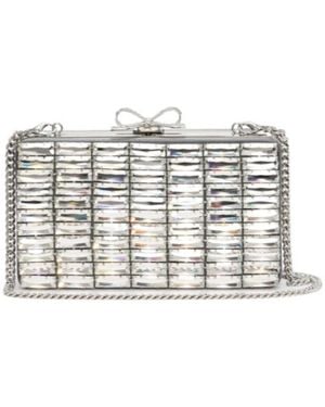 Self-Portrait Satin Embellished Clutch Bag - Multicolor