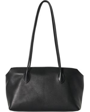 The Row Zipper Shoulder Bag - Black