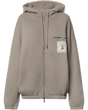 Jacquemus The Torneo Zip-Up Hoodie - Grey
