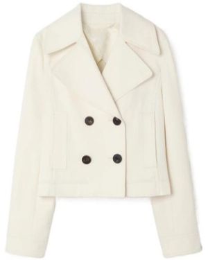 Burberry Cropped Cotton Jacket - Natural
