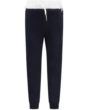 Chloé Logo-Print Cotton Track Pants - Blue