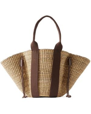 Muuñ Woven Tote Bag - Brown