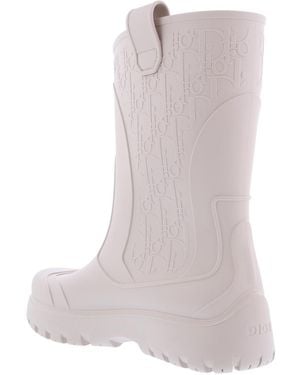 Dior Homme Logo Debossed Rain Boots - Grey