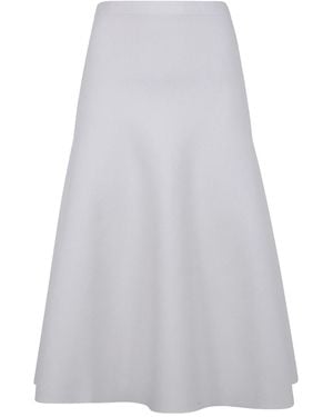 D.exterior Flared Merinos Skirt - White