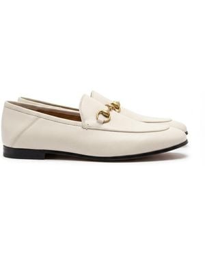 Gucci Brixton Horsebit Loafers - White