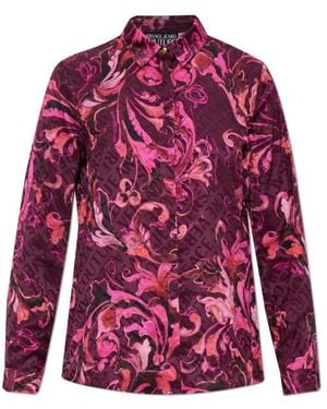 Versace Jeans Couture Couture Barocco Pattern Long-Sleeved Shirt - Red