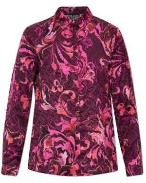 Versace Jeans Couture Couture Barocco Pattern Long-Sleeved Shirt - Red