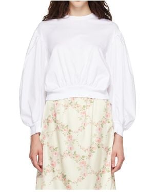 Simone Rocha Puff Sleeve Lantern Top - White