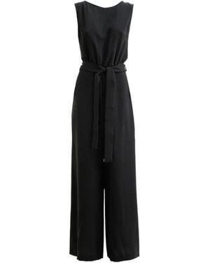 P.A.R.O.S.H. Tie-Waist Jumpsuit - Black