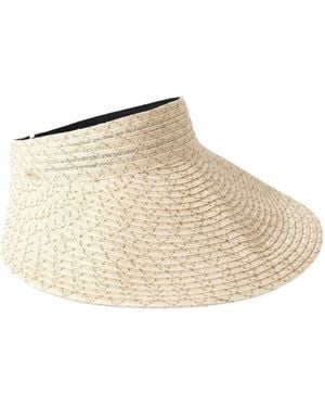 Eugenia Kim Metallic Hemp-Blend Visor - White