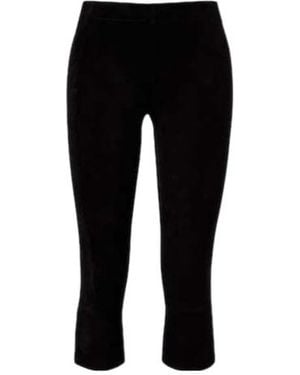 Stouls Suede Capri Trousers - Black