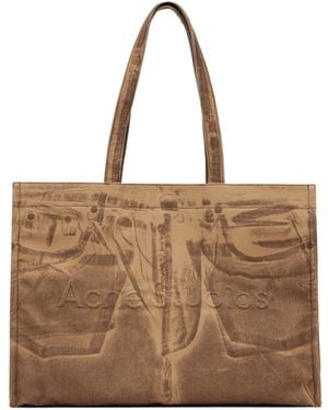 Acne Studios Logo Tote Bag - Brown