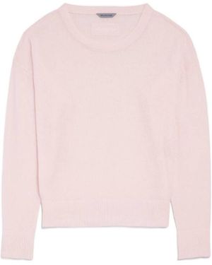 Balenciaga Sheer Logo Patch Knitted Jumper - Pink