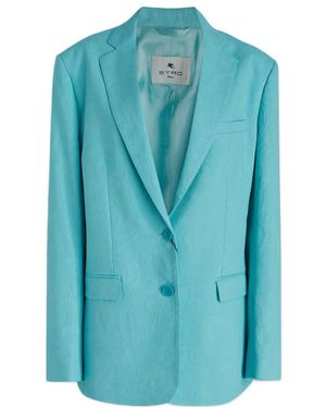 Etro Clothing Blazers & Gilets - Blue