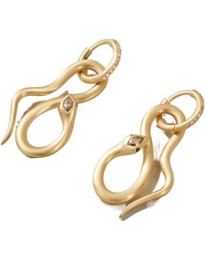 Ileana Makri Diamond Hoop Earrings - Metallic