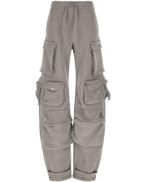 The Attico Lace-Up Casual Trousers - Grey