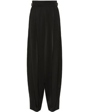Sportmax Buckle-Detail Pleated Trousers - Black