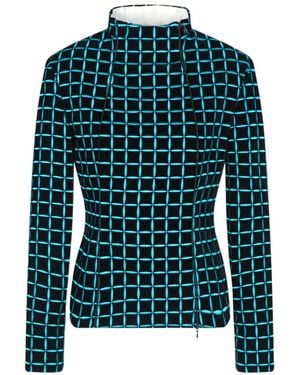 Emporio Armani All-Over Patterned Long-Sleeved Jacket - Green