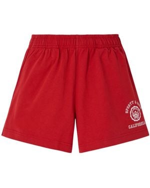 Sporty & Rich Asual Athletic Sweat Shorts - Red