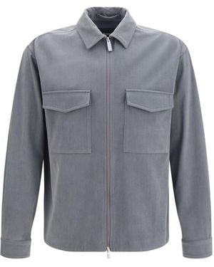 Herno Laminar Zip-Up Corduroy Jacket - Gray