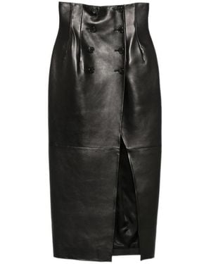KHAITE Double-Breasted Skirt - Black