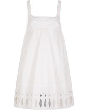 Rabanne Square-Neck Dress - White