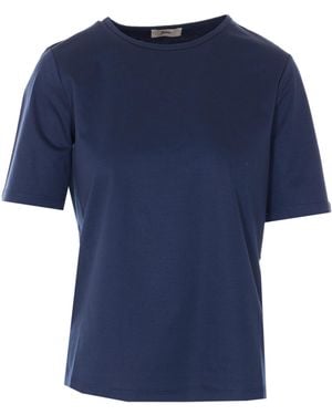 Herno Short-Sleeved Crewneck T-Shirt - Blue
