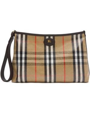 Burberry Highlands Checked Pouch - Black