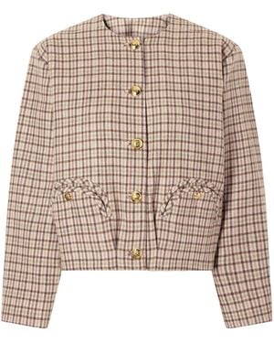 Blazé Milano Altai Checked Wool And Cashmere-Blend Jacket - Brown