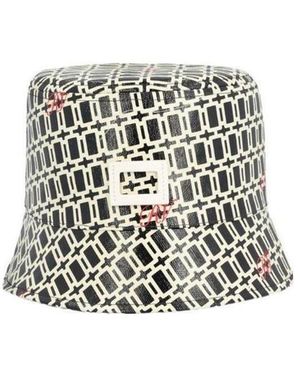 Roger Vivier Geometric Pattern Printed Fisher Hat - White