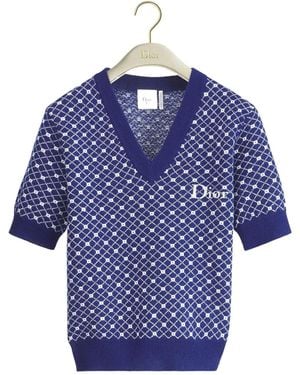 Dior Short-Sleeved Sweater - Blue
