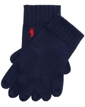 Polo Ralph Lauren Knitted Warm Gloves - Blue