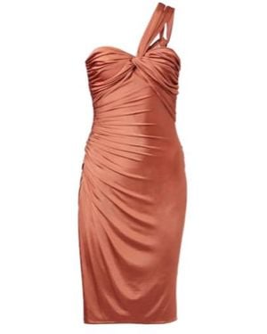 Tom Ford Gathered Jersey Cocktail Dress - Orange
