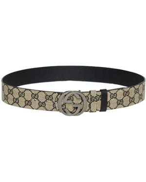 Gucci Reversible Belt With Interlocking G Buckle - White