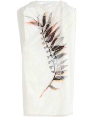 Sportmax Mela Printed Sleeveless Dress - White