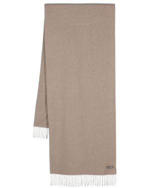 Brunello Cucinelli Fringed Silk Scarf - Natural