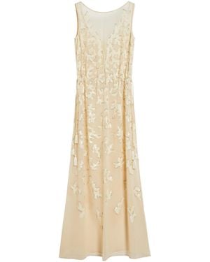 Max Mara Jazz Sequin-Embellished Maxi Dress - Natural