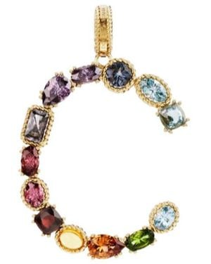 Dolce & Gabbana 18Kt C Letter Gemstone Pendant - White