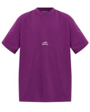 Balenciaga Skiwear Logo T-Shirt - Purple