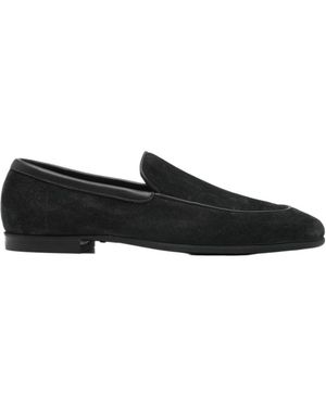John Lobb Round-Toe Loafers - Black