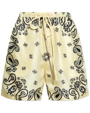 Nanushka Paisley Printed Drawstring Shorts - Natural