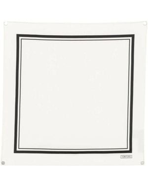 Tom Ford Silk Frame Pocket Square - White