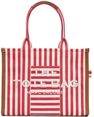 Marc Jacobs Striped Tote Bag - Red