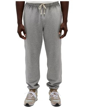 New Balance Logo-Embroidered Joggers - Grey