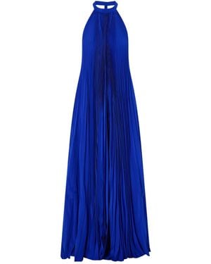 Tom Ford Pleated Halter Dress - Blue