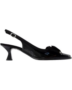 CAREL PARIS Marquise Bow Detailed Slingback Court Shoes - Black